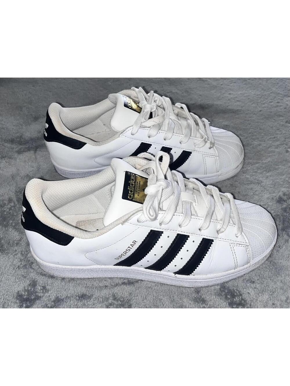 Adidas Superstar Shoes Size 6.5 White Black Shell Toe Casual Sneakers C77124